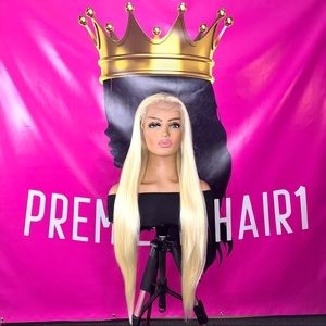 30inch 613 Blonde Lace Front Synthetic Hair Wig with "Baby Hairs"